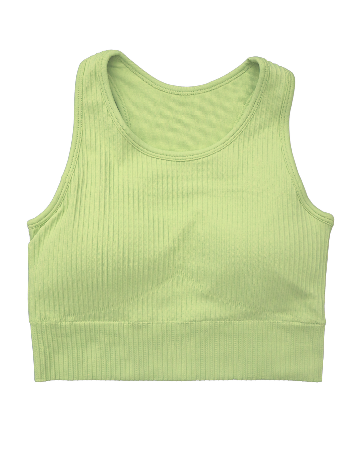 Tessa Ribbed Bra – ultra-stretch, seamless ribbed sports bra with light compression, breathable fabric, and a sculpted fit. Perfect for yoga, gym workouts, and athleisure styling.