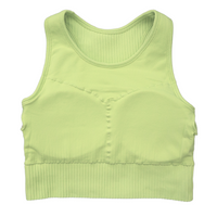 Tessa Ribbed Bra – ultra-stretch, seamless ribbed sports bra with light compression, breathable fabric, and a sculpted fit. Perfect for yoga, gym workouts, and athleisure styling.